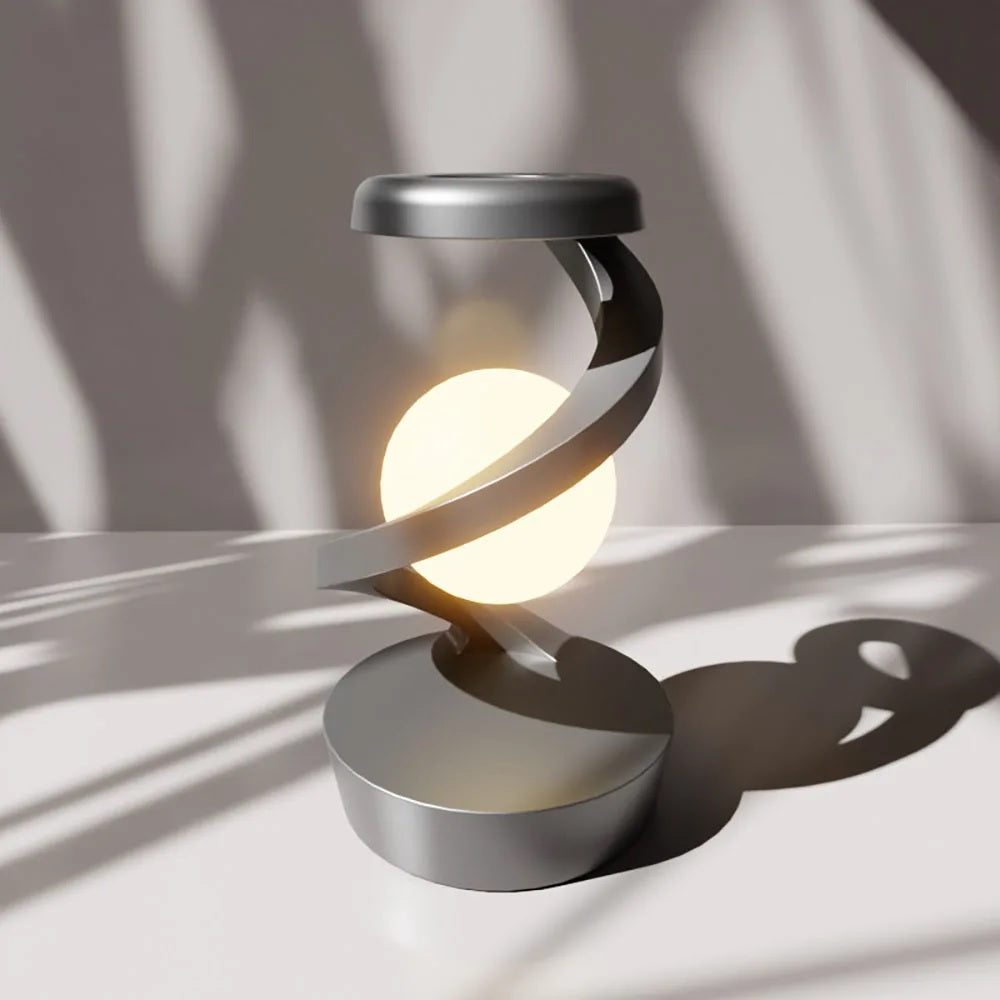 Rotating Moon Desk Lamp with Wireless Charging